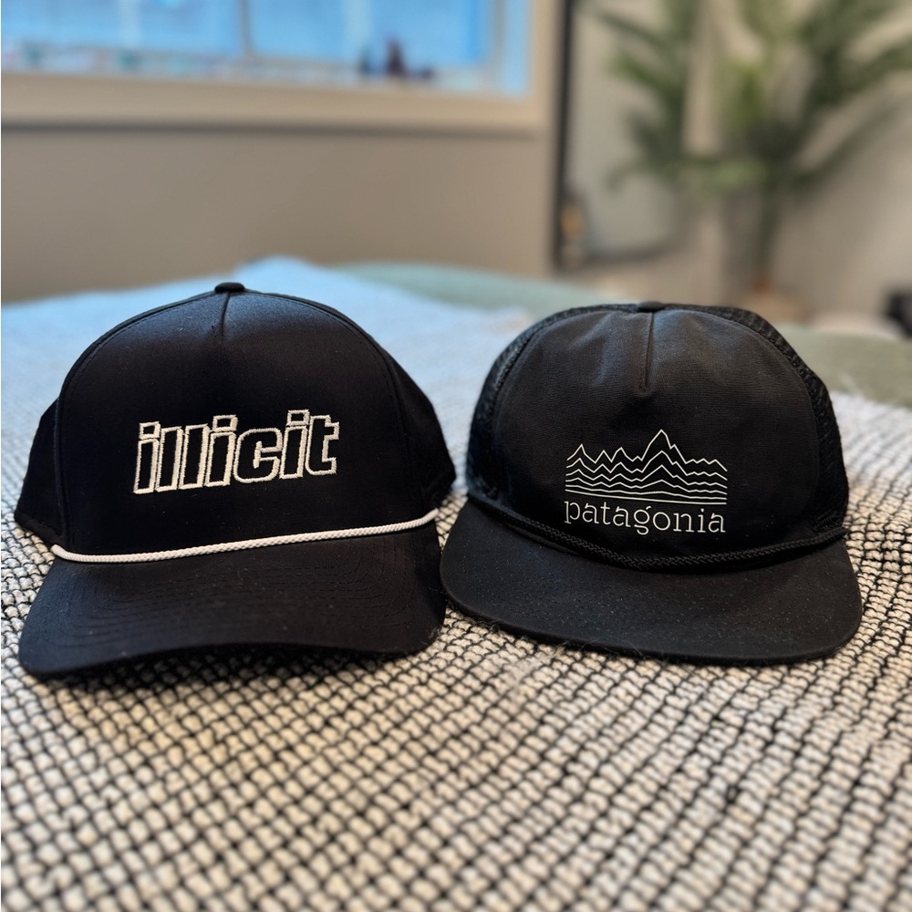 Patagonia Trucker Hat + Bonus Imprint Snapback Hat Bundle